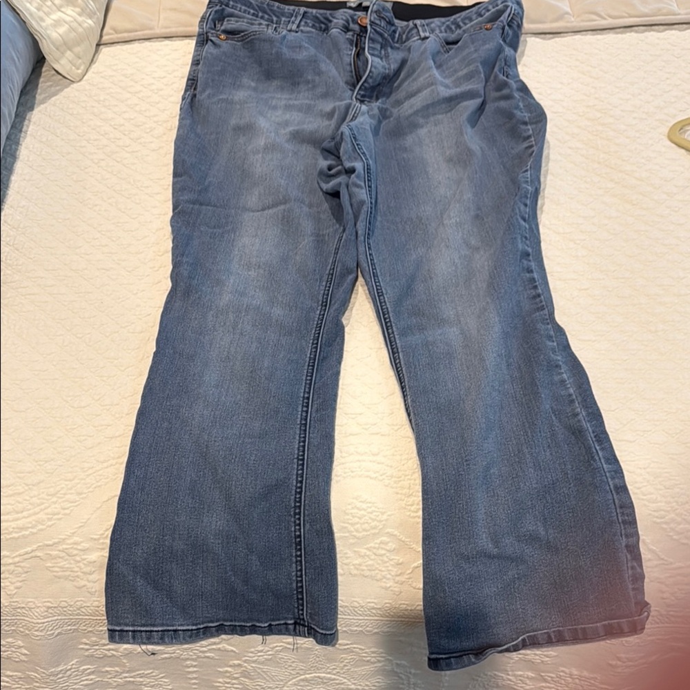 Wit & Wisdom Blue Flare Wide Leg Jeans
